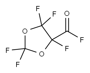 1,3-Dioxolane-4-carbonyl fluoride, 2,2,4,5,5-pentafluoro- (9CI) Struktur