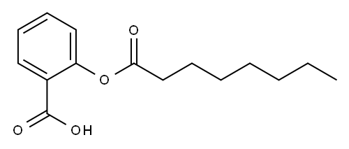 2-辛酰氧基苯甲酸 结构式