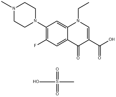 ペフロキサシン·メタンスルホン酸 化学構造式