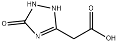 (5-オキソ-4,5-ジヒドロ-1H-1,2,4-トリアゾール-3-イル)酢酸 化学構造式