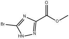 5-ブロモ-4H-[1,2,4]トリアゾール-3-カルボン酸メチル 化学構造式