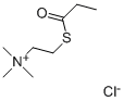 N,N,N-トリメチル-2-(1-オキソプロピルチオ)エタンアミニウム・クロリド 化学構造式