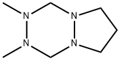 ヘキサヒドロ-2,3-ジメチル-6H-ピラゾロ[1,2-a][1,2,4,5]テトラジン 化学構造式