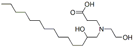 N-(2-ヒドロキシエチル)-N-(2-ヒドロキシテトラデシル)-β-アラニン 化学構造式
