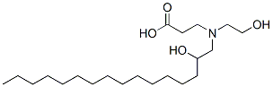 N-(2-ヒドロキシエチル)-N-(2-ヒドロキシヘキサデシル)-β-アラニン 化学構造式