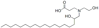 N-(2-ヒドロキシエチル)-N-(2-ヒドロキシオクタデシル)-β-アラニン 化学構造式