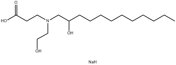 3-[(2-ヒドロキシエチル)(2-ヒドロキシドデシル)アミノ]プロピオン酸ナトリウム 化学構造式