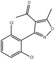 1-[3-(2,6-DICHLOROPHENYL)-5-METHYLISOXAZOL-4-YL]ETHAN-1-ONE Struktur