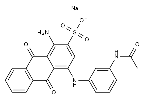 sodium 4-[[3-(acetylamino)phenyl]amino]-1-amino-9,10-dihydro-9,10-dioxoanthracene-2-sulphonate Structure