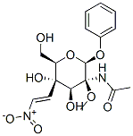 2-methoxy-4-(2'-nitrovinyl)phenyl-2-acetamido-2-deoxy-beta-glucopyranoside Struktur