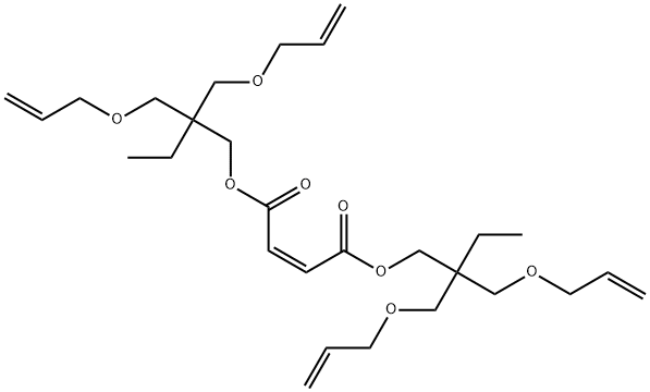 (Z)-2-ブテン二酸ビス[2,2-ビス[(2-プロペニルオキシ)メチル]ブチル] 化学構造式