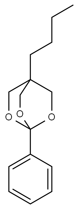 4-butyl-1-phenyl-2,6,7-trioxabicyclo[2.2.2]octane 结构式