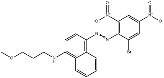 4-[(2-bromo-4,6-dinitrophenyl)azo]-N-(3-methoxypropyl)naphthalen-1-amine 结构式