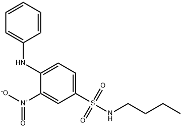 4-苯胺基-N-丁基-3-硝基苯磺酰胺, 70660-56-9, 结构式