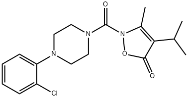 Piperazine,  1-(2-chlorophenyl)-4-[[3-methyl-4-(1-methylethyl)-5-oxo-2(5H)-isoxazolyl]carbonyl]-  (9CI)|
