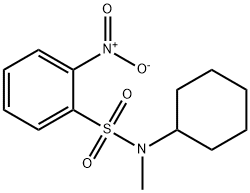N-メチル-N-シクロヘキシル-2-ニトロベンゼンスルホンアミド 化学構造式