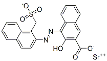 strontium 3-hydroxy-4-[[1-(sulphonatomethyl)-2-naphthyl]azo]-2-naphthoate Structure