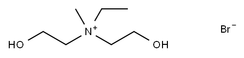 N-エチル-2-ヒドロキシ-N-(2-ヒドロキシエチル)-N-メチルエタンアミニウムブロミド 化学構造式