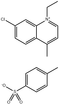 7-chloro-1-ethyl-4-methylquinolinium toluene-p-sulphonate Structure