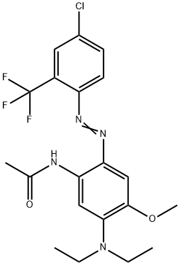 N-[2-[[4-Chloro-2-(trifluoromethyl)phenyl]azo]-5-(diethylamino)-4-methoxyphenyl]acetamide Struktur