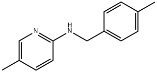 5-methyl-N-[(4-methylphenyl)methyl]pyridin-2-amine Struktur