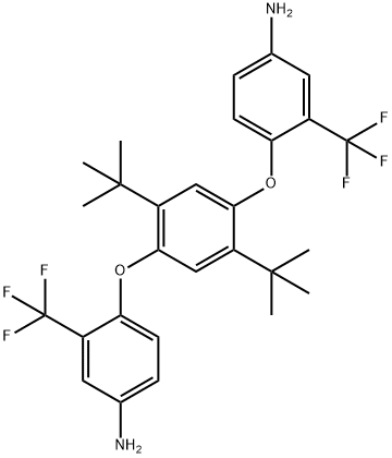 1,4-双(4-氨基-2-三氟甲基苯氧基)-2,5-二叔丁基苯, 707340-73-6, 结构式