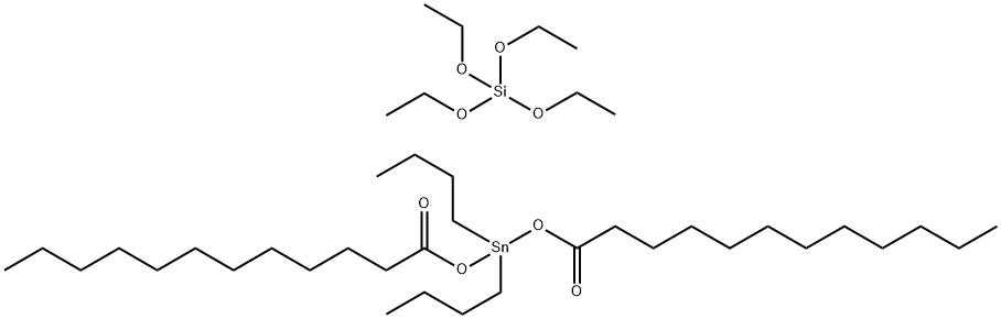 Silicic acid (H4SiO4), tetraethyl ester, reaction products with dibutylbis[(1-oxododecyl)oxy]stannane Structure