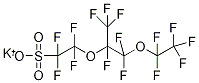 Potassium 1,1,2,2-tetrafluoro-2-{[1,1,1,2,3,3-hexafluoro-3-(pentafluoroethoxy)prop-2-yl]oxy}ethanesulphonate, Potassium perfluoro(4-methyl-3,6-dioxaoctane)sulphonate Structure
