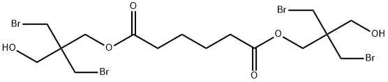 Hexanedioic acid bis[3-bromo-2-(bromomethyl)-2-(hydroxymethyl)propyl] ester Structure