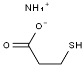 3-メルカプトプロパン酸アンモニウム 化学構造式