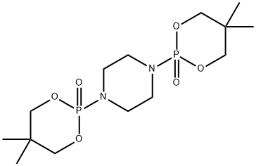 Piperazine, 1,4-bis(5,5-dimethyl-2-oxido-1,3,2-dioxaphosphorinan-2-yl)- Structure