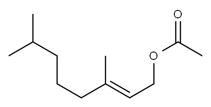 (E)-3,7-dimethyloct-2-enyl acetate 结构式