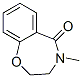 1,4-Benzoxazepin-5(2H)-one, 3,4-dihydro-4-methyl- Struktur