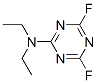 2-(Diethylamino)-4,6-difluoro-1,3,5-triazine Struktur