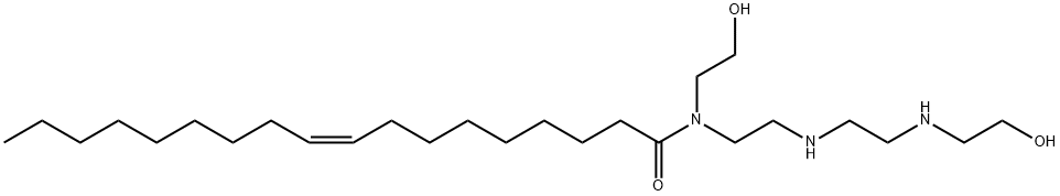 (Z)-N-(2-hydroxyethyl)-N-[2-[[2-[(2-hydroxyethyl)amino]ethyl]amino]ethyl]-9-octadecenamide Struktur