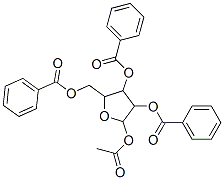 1-乙酰氧基-2,3,5-三苯甲酰氧基-1-ALPHA-D-呋喃核糖 结构式