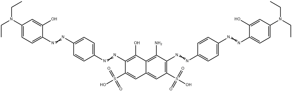 4-Amino-3,6-bis[[4-[[4-(diethylamino)-2-hydroxyphenyl]azo]phenyl]azo]-5-hydroxy-2,7-naphthalenedisulfonic acid Structure