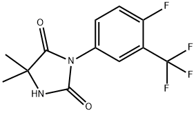 3-(4-氟-3-(三氟甲基)苯基)-5,5-二甲基咪唑烷-2,4-二酮, 70842-04-5, 结构式