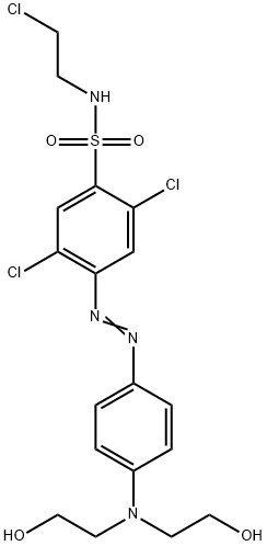 4-[[4-[bis(2-hydroxyethyl)amino]phenyl]azo]-2,5-dichloro-N-(2-chloroethyl)benzenesulphonamide Structure