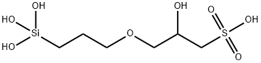 2-ヒドロキシ-3-[3-(トリヒドロキシシリル)プロポキシ]-1-プロパンスルホン酸 化学構造式
