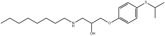 1-[4-(イソプロピルチオ)フェノキシ]-3-オクチルアミノ-2-プロパノール 化学構造式