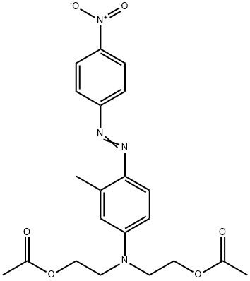 2,2'-[[3-メチル-4-[(4-ニトロフェニル)アゾ]フェニル]イミノ]ビスエタノールジアセタート 化学構造式