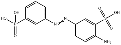 2-Amino-5-[(3-phosphonophenyl)azo]benzenesulfonic acid Structure