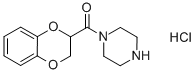 N-[(1,4-苯并二烷-2-基)羰基]哌嗪盐酸盐 结构式