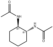 trans-N,N'-ジアセチルシクロヘキサン-1,2-ジアミン 化学構造式