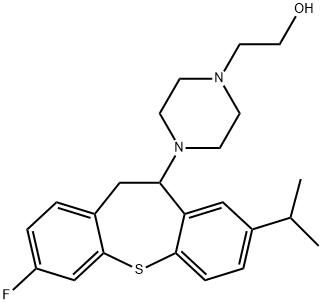 4-[3-fluoro-10,11-dihydro-8-isopropyldibenzo[b,f]thiepin-10-yl]piperazine-1-ethanol Structure