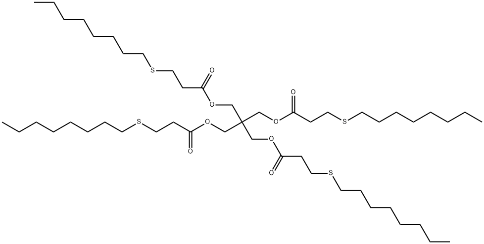 2,2-bis[[3-(octylthio)-1-oxopropoxy]methyl]propane-1,3-diyl bis[3-(octylthio)propionate] Structure