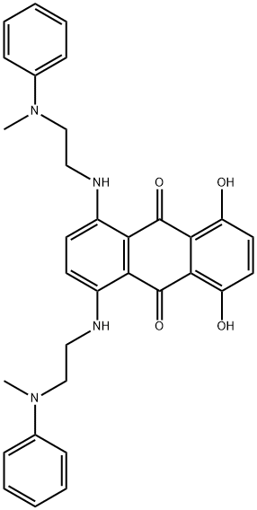 1,4-Dihydroxy-5,8-bis((2-(methylphenylamino)ethyl)amino)-9,10-anthrace nedione Structure