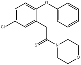 2-(5-chloro-2-phenoxyphenyl)-1-Morpholinoethanethione Structure