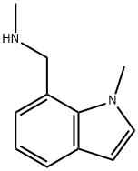 N-メチル-(1-メチル-1H-インドール-7-イル)メチルアミン 化学構造式